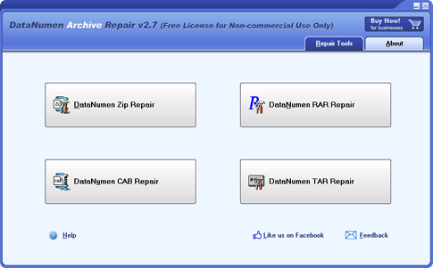 DataNumen Archive Repair screen shot