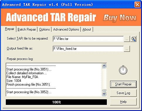 Advanced TAR Repair Screenshot