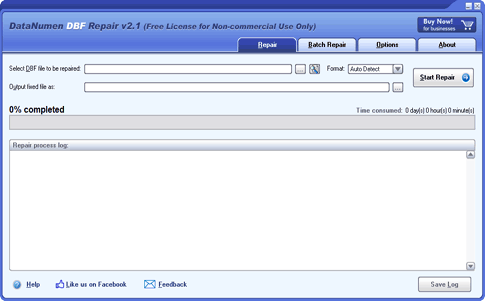DataNumen DBF Repair screen shot
