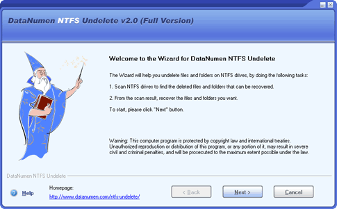 recover deleted files on NTFS drives