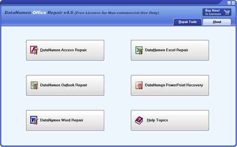 Click to view DataNumen Office Repair 2.0 screenshot