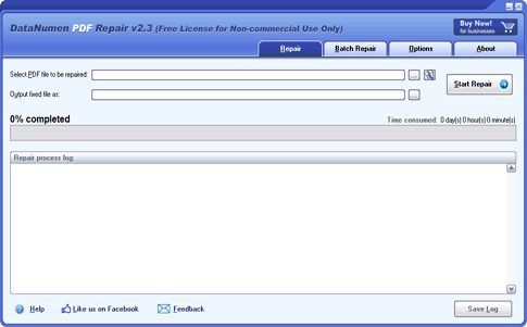 Click to view DataNumen PDF Repair 2.1 screenshot