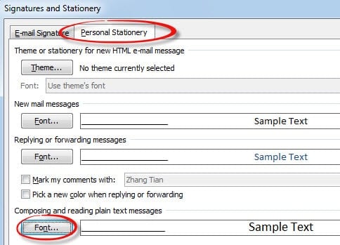 Enlarge Fonts for Reading Plain Text Message