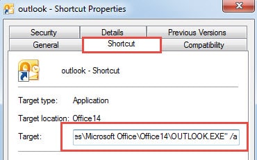 Change Path in Shortcut Properties