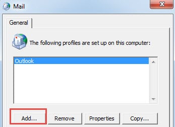 Create a New Outlook Profile