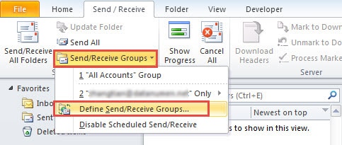 Define SendReceive Groups