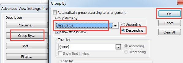 Group All Emails by Flag Status