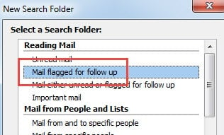 Search Folder for Flagged Messages