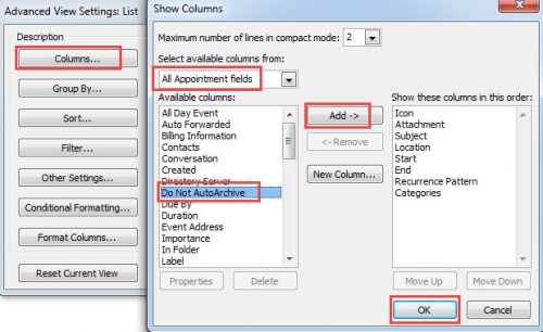 3 Ways to Disable Auto-Archive of Recurring Calendar Items