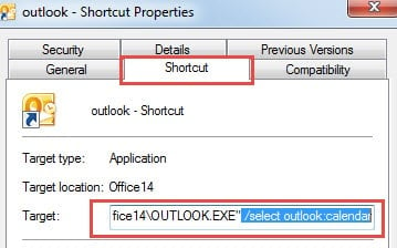 Shortcut Properties