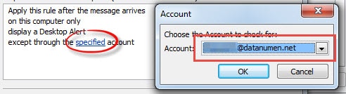 Enable all Email Accounts But One