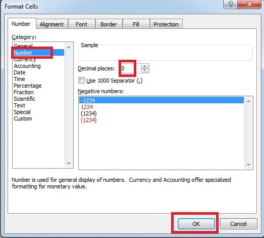 Choose Number and Set Decimal Places