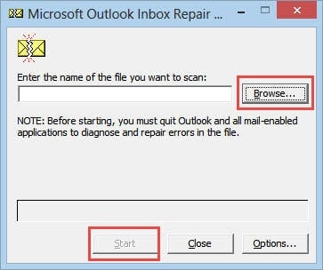 Scan and Fix Outlook Errors via Scanpst.exe