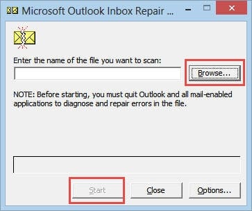 Check Your Outlook File for Errors via Inbox Repair Tool