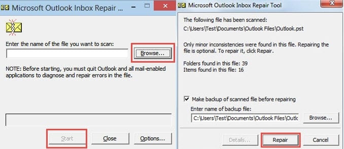 Fix Errors in Your PST File by Means of Scanpst.exe