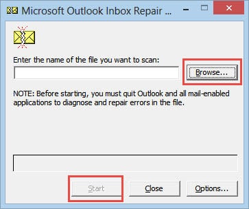 Repair Corrupted Outlook File via Scanpst.exe