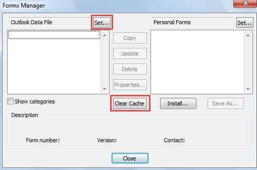 Clear Forms Cache