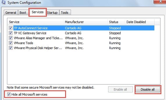 Disable All Microsoft Service