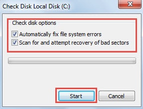 Enable Two Check Disk Options