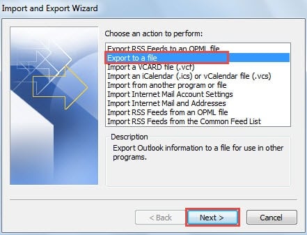 Export to a file