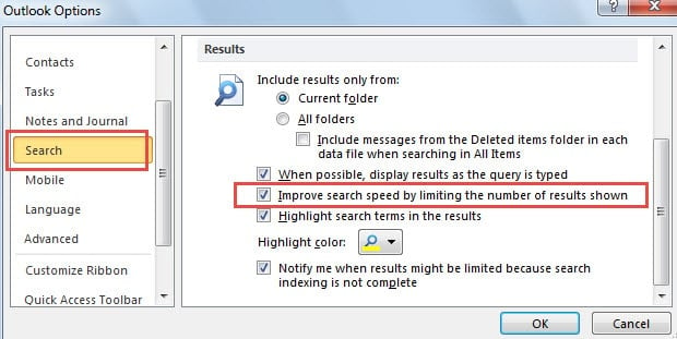 outlook search query language