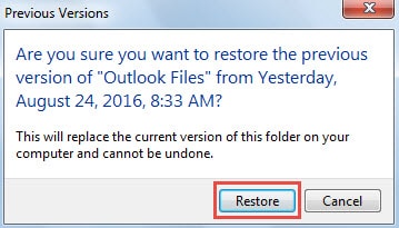 Restore Outlook Files