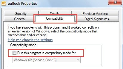 Check if Outlook Is in Compatibility Mode