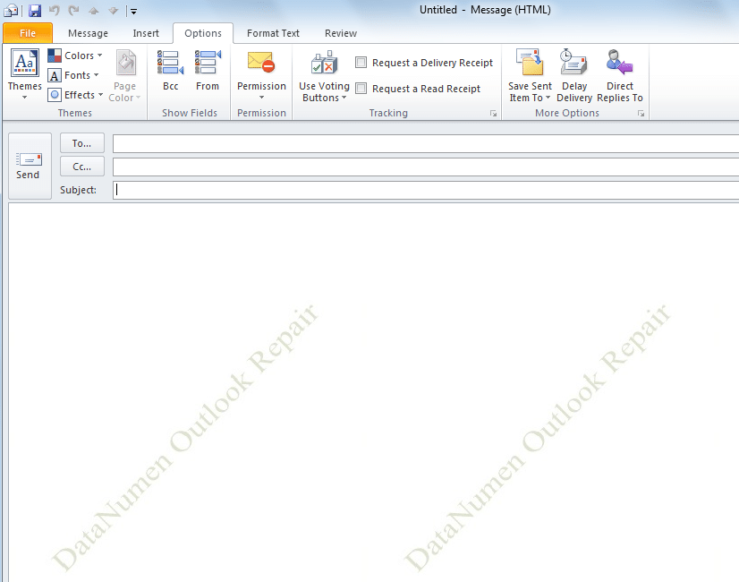 Watermark in Outlook Message