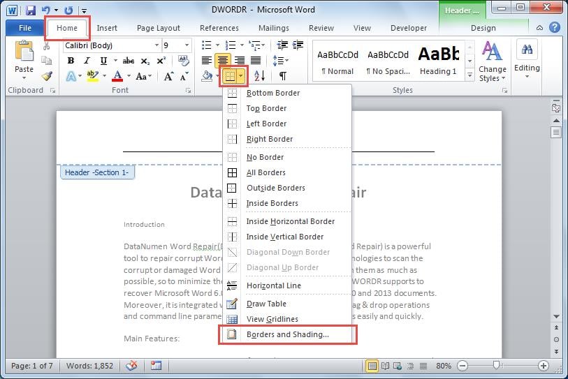 2 Ways To Remove The Horizontal Lines In The Header Or Footer Of Your Word Document Data Recovery Blog