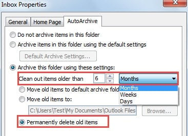 Archive Using these Settings