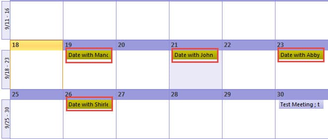 Color Categorize Calendar Appointments