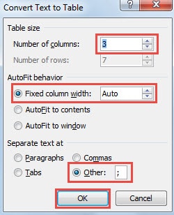  Convert Text to Table