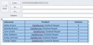 How to Convert Between Text and Table in Outlook Messages