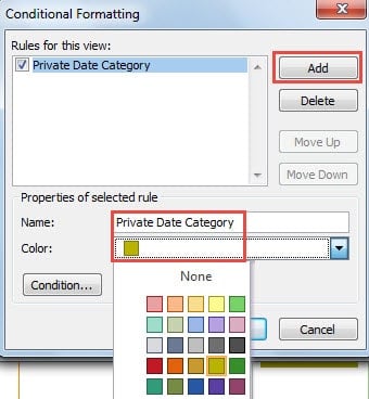 Create a new conditional formatting rule