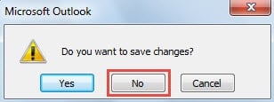 Don't Save Changes