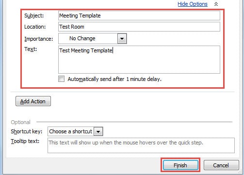 Fill in Meeting Template Information