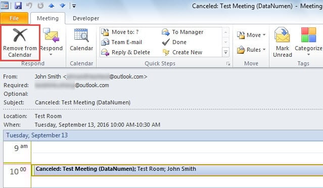 remove a meeting from outlook remove a meeting from outlook