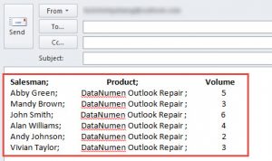How to Convert Between Text and Table in Outlook Messages