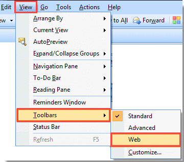  Web in Outlook 2007