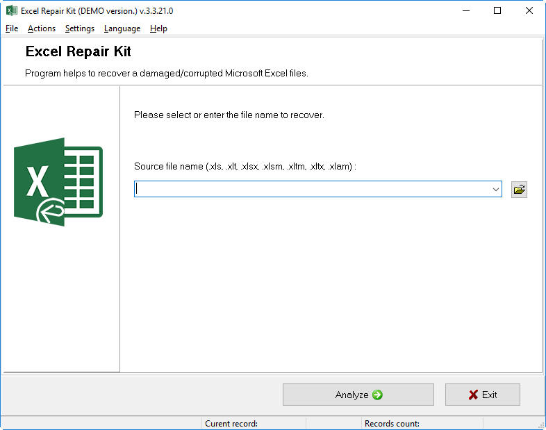 Excel Repair Kit