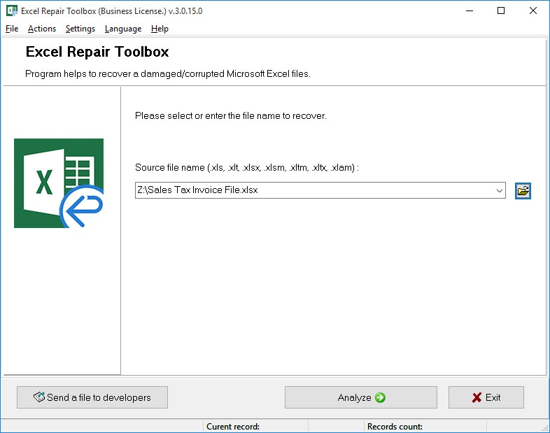 Excel Repair Toolbox