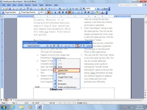 How to Add Number to Each Column in a Multi-column Word Document