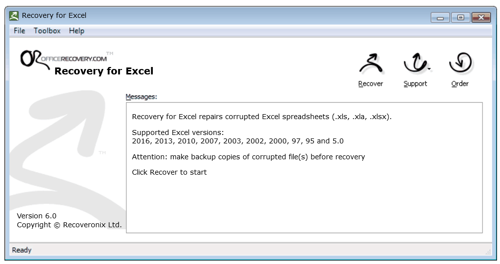 Recovery for Excel