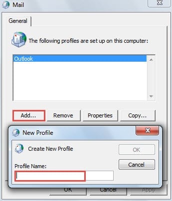 Create a New Mail Profile