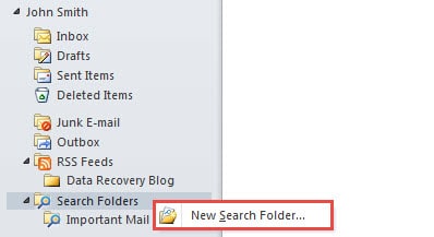 Create a New Search Folder