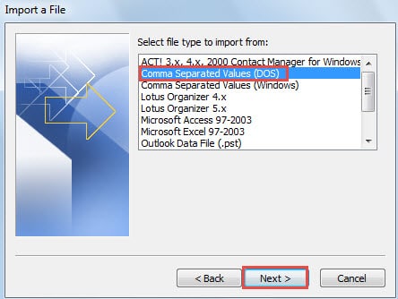 Import a CSV File