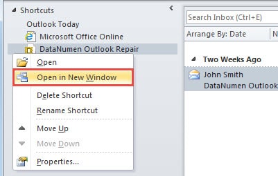 Open the shortcut in new window