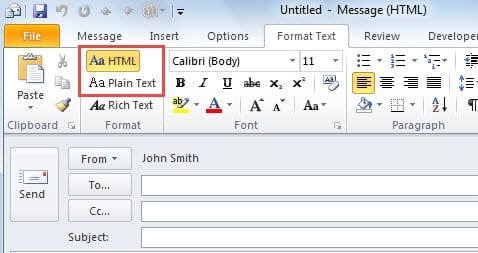 Plain Text format VS HTML format