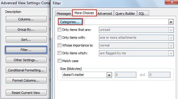 Specify Filters