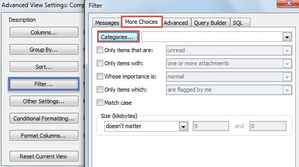 Specify Filters